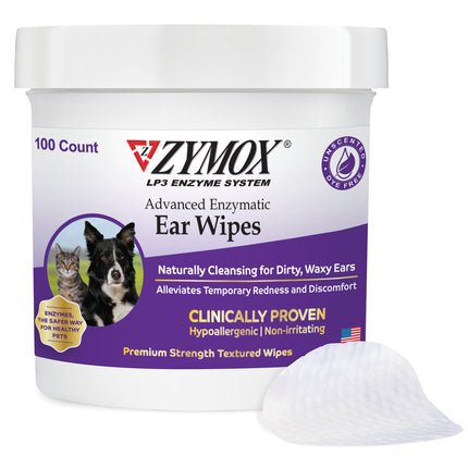 Zymox Advanced Enzymatic Ear Wipes 100ct