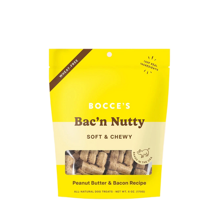 Bocce's Bac'n Nutty Soft and Chewy - Peanut Butter & Bacon Recipe 6oz