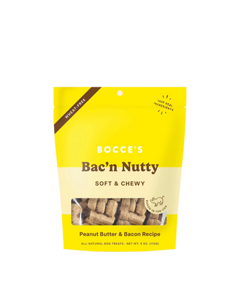 Bocce's Bac'n Nutty Soft and Chewy - Peanut Butter & Bacon Recipe 6oz
