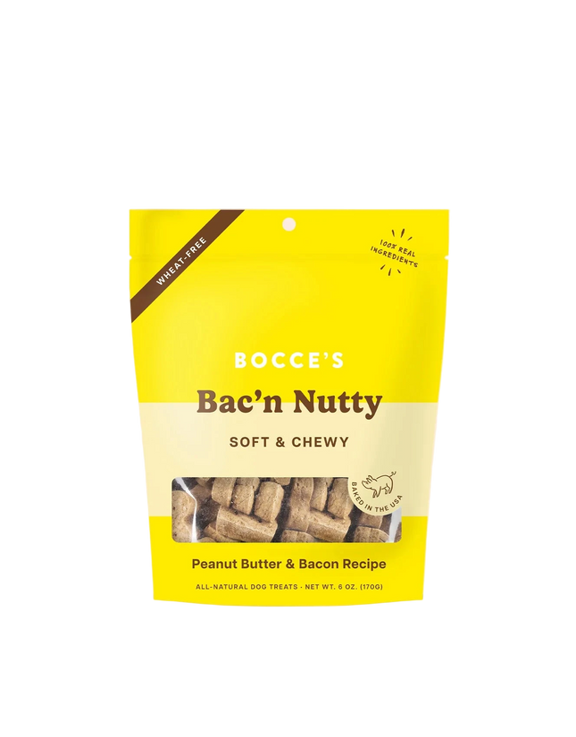 Bocce's Bac'n Nutty Soft and Chewy - Peanut Butter & Bacon Recipe 6oz