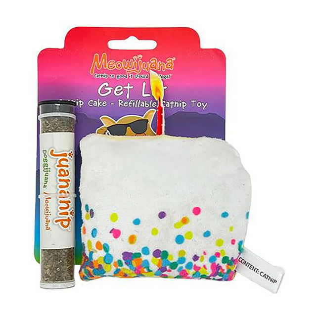 Meowijuana Get Lit Catnip Cake Cat Toy