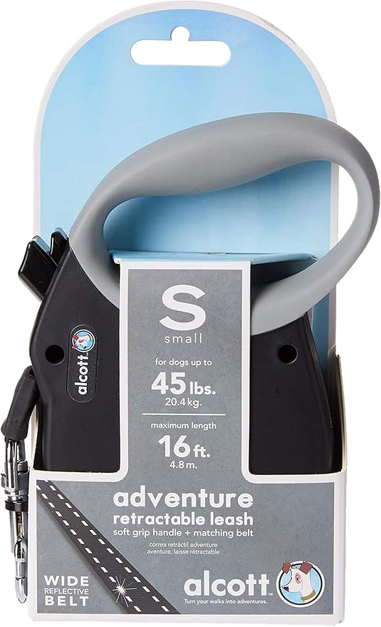 Alcott Adventure Retractable Leash in Black