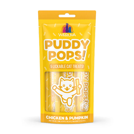 Weruva Puddy Pops Lickable Cat Treats - Chicken & Pumpkin