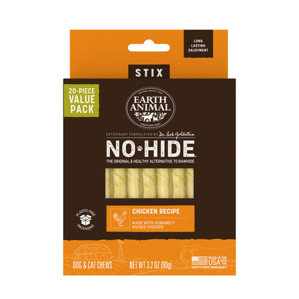 Earth Animal - No Hide Stix in Chicken 20ct