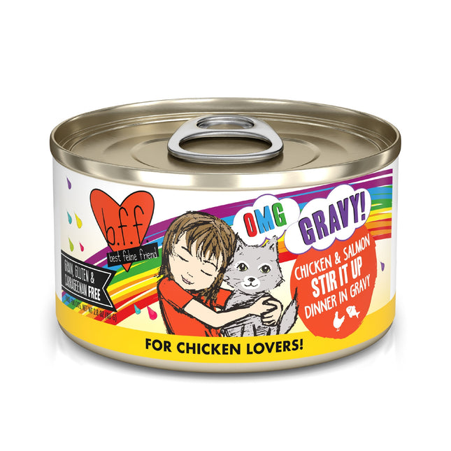 Weruva BFF OMG Stir It Up! Chicken & Salmon in gravy 2.8oz