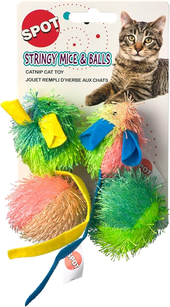 Spot Stringy Mice and Balls 4pk