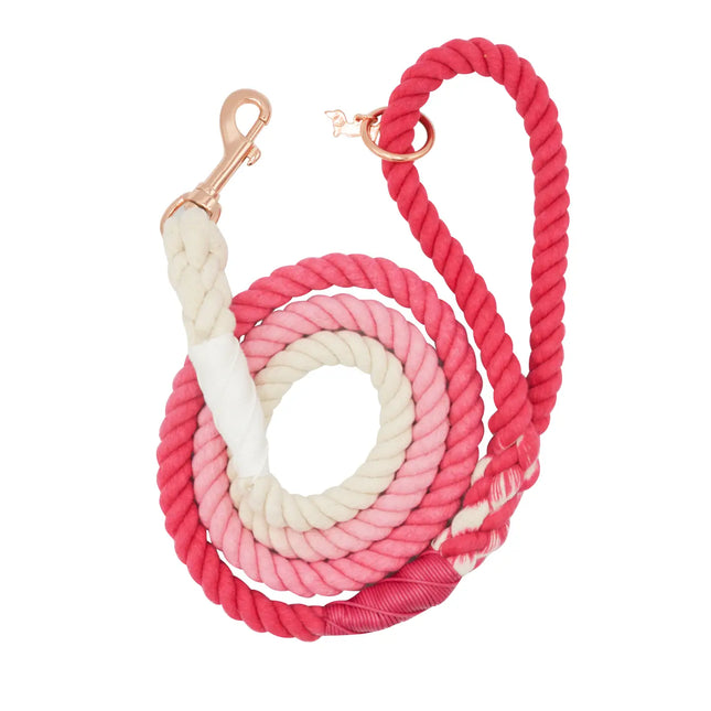 Sassy Woof Rope Leash - Pink