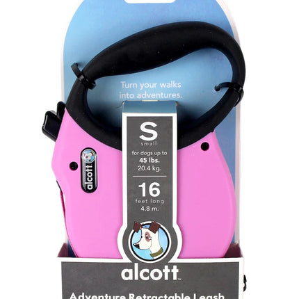 Alcott Adventure Retractable Leash in Pink