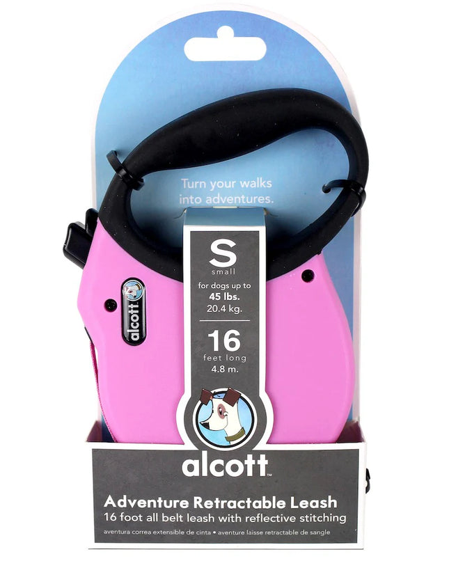 Alcott Adventure Retractable Leash in Pink