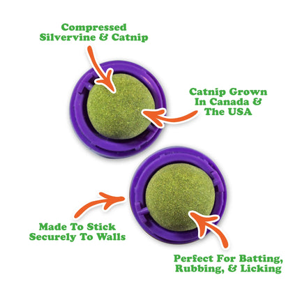 Meowijuana Purrple Passion Stick'n'lick Interactive Cat toy