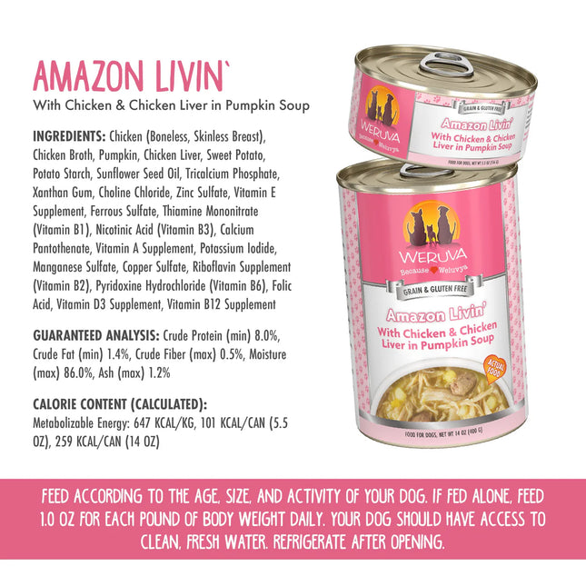 Weruva dog can Amazon Livin 14oz