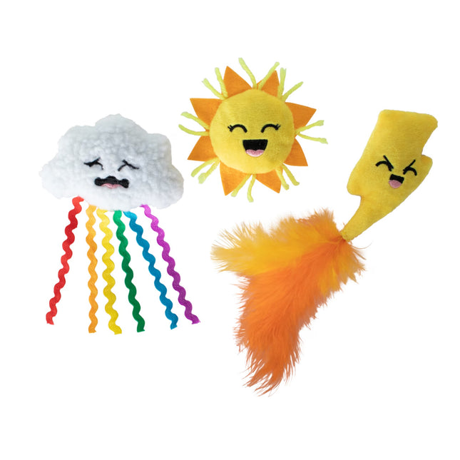 Fringe Purr-fect Weather cat toy set of 3