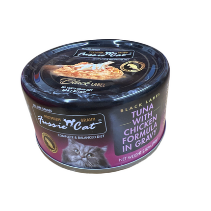 Fussie Cat Tuna with Chicken in Gravy 2.82oz