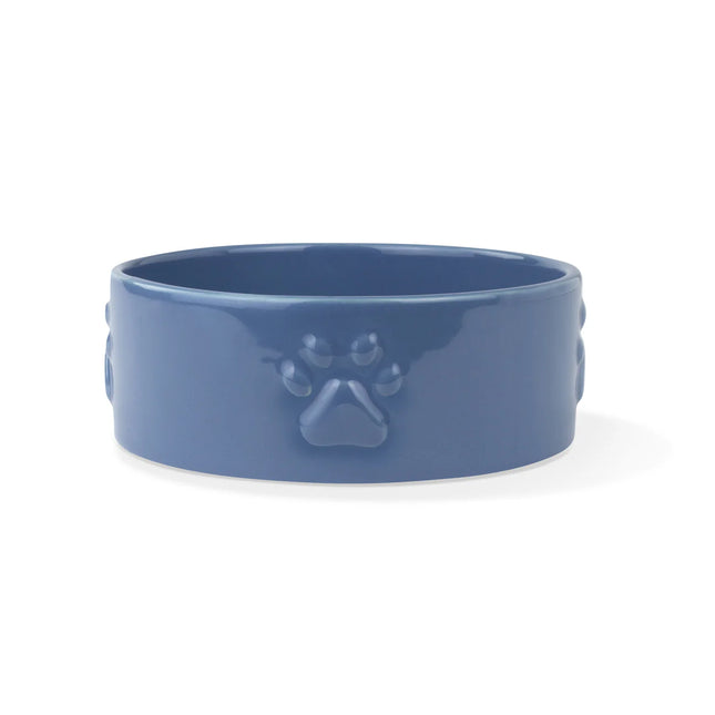 Sculpted Paw Navy Medium Pet Bowl