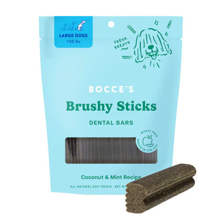 Bocce's Brushy Sticks Dental Chews - Coconut & Mint Flavor
