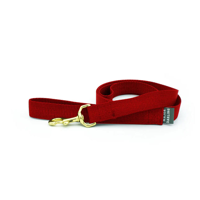 Major Darling Leash  3/4" wide / 5' long - Red