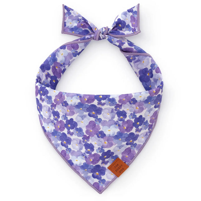 The Foggy Dog - Pressed Pansies Dog Bandana