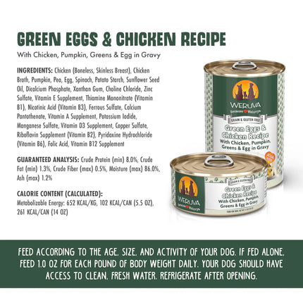 Weruva Green Eggs & Chicken Recipe Dog can 14oz