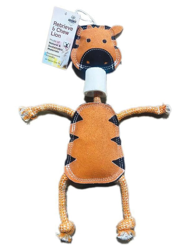 Advance Pet Products Retrieve & Chew Lion with Natural Bone