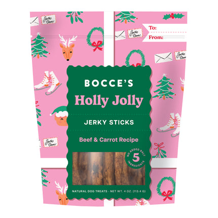 Bocce’s Holly Jolly Jerky Sticks - Beef and Carrots 4oz