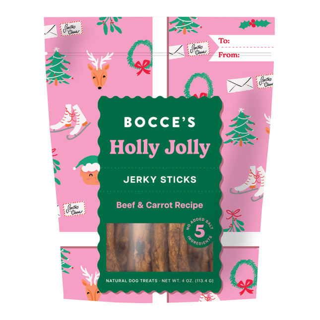 Bocce’s Holly Jolly Jerky Sticks - Beef and Carrots 4oz