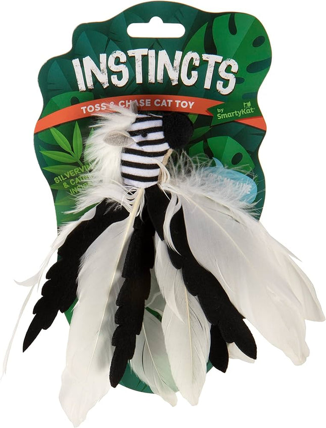 Instincts Zingy Zebra Toss & Chase Cat toy