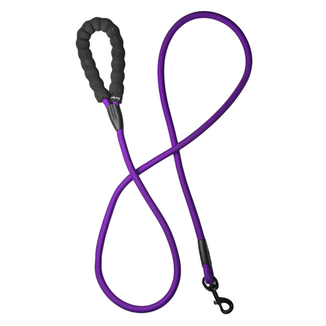 Bark Appeal Rope Leash with Comfort Handle Purple