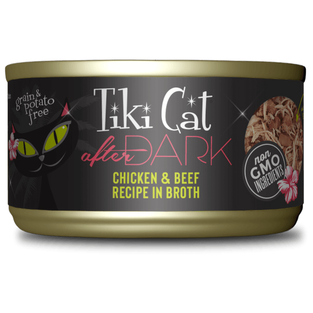 Tiki Cat After Dark - Chicken & Beef Recipe in Broth 2.8oz