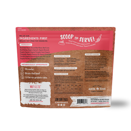 Bones & Co Beef Bites Frozen 4lb