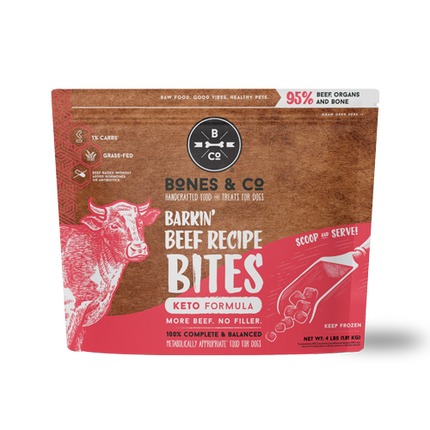 Bones & Co Beef Bites Frozen 4lb