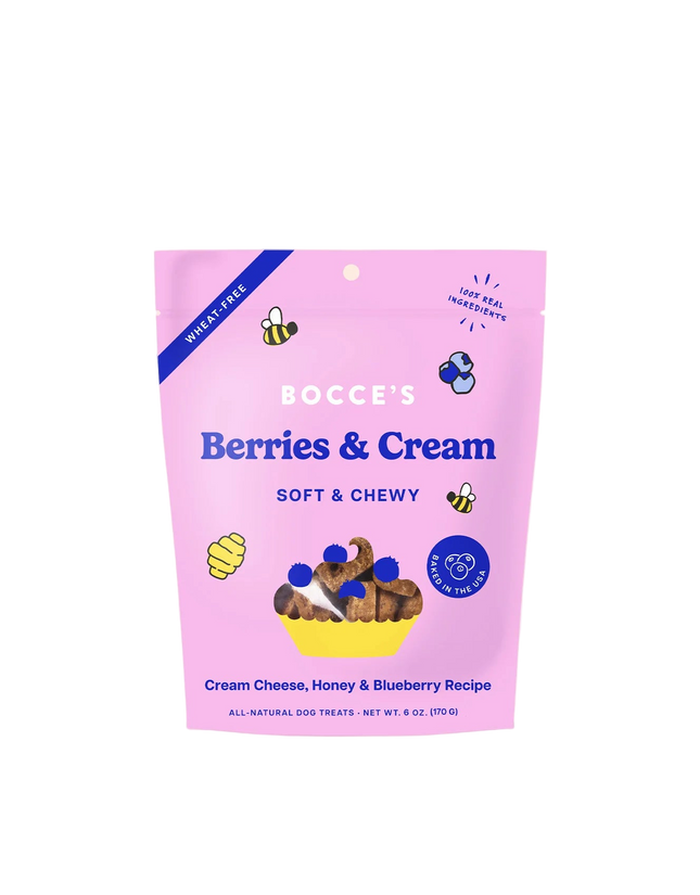 Bocce's Berries and Cream Soft & Chewy - Cream Cheese, Honey & Blueberry Recipe 6oz