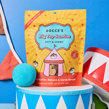 Bocce's Big Top Sundae Soft and Chewy - Peanut Butter, Carob & Banana Recipe 6oz