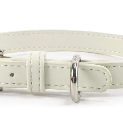 Pistachio Vegan Leather Collar - Bone