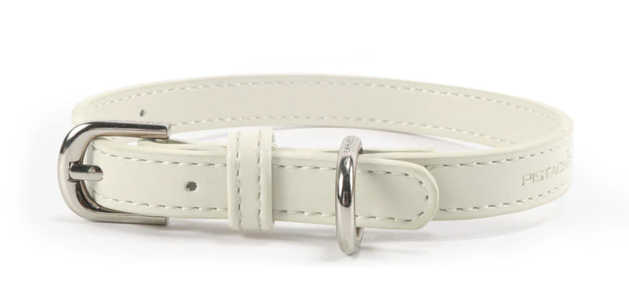 Pistachio Vegan Leather Collar - Bone