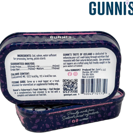 Gunni's Herring & Cod Topper for cats 3oz