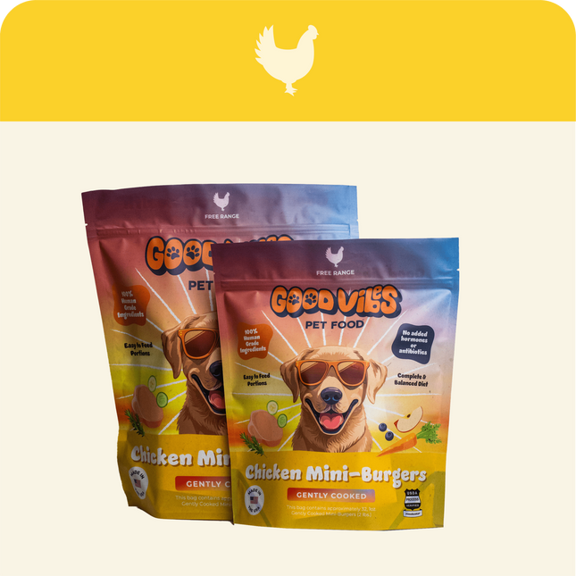 Good Vibes Gently Cooked Chicken Mini Burgers 2lb