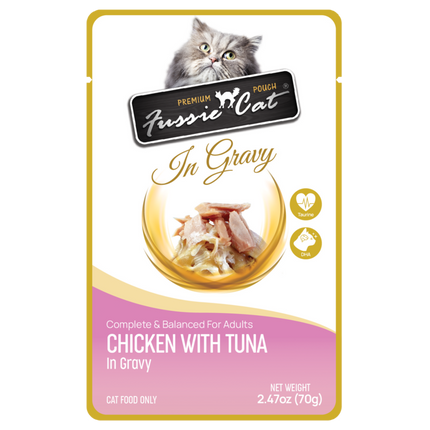 Fussie Cat Chicken with Tuna in Gravy Pouch
