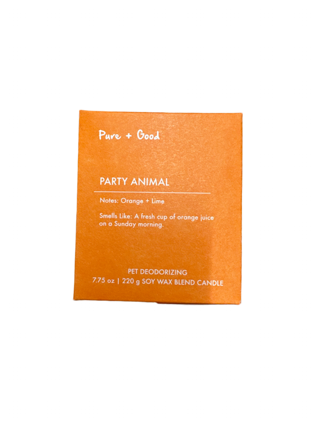 Pure + Good Party Animal - Sweet Orange + Lime Soy Wax Blend Candle