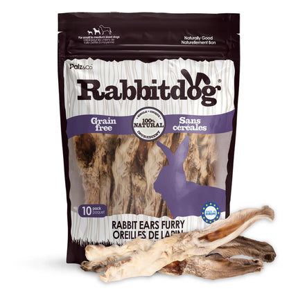 Palz & Co - RabbitDog Rabbit Ears with Fur 10 Pack
