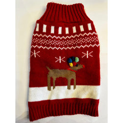 Canine Brands Reindeer Sweater Red/White