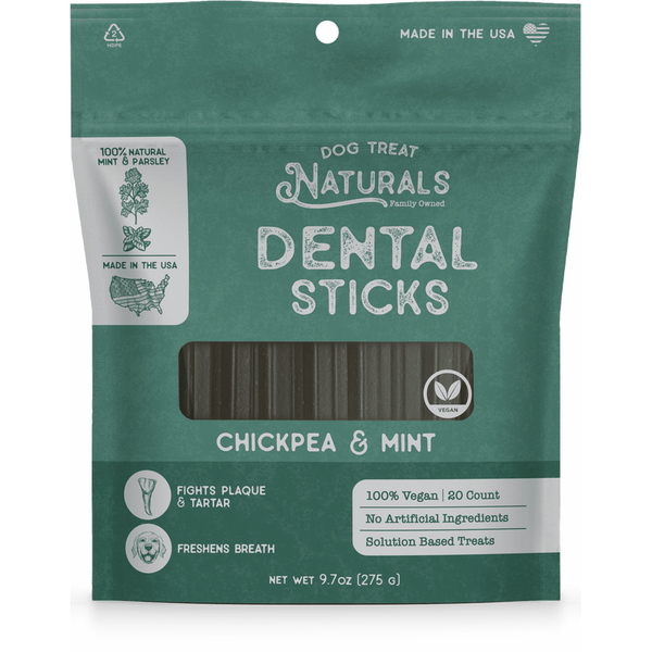 Dog Treat Naturals Chickpea & Mint Dental Sticks 9.7oz