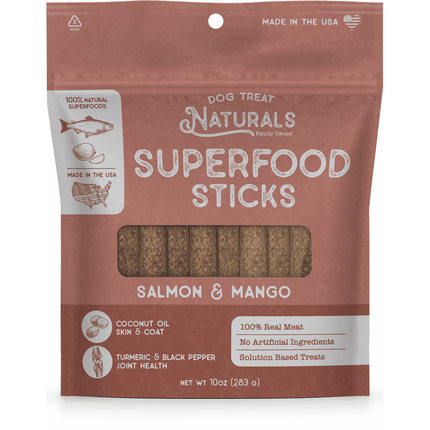 Dog Treat Naturals salmon & mango superfood sticks, 10oz