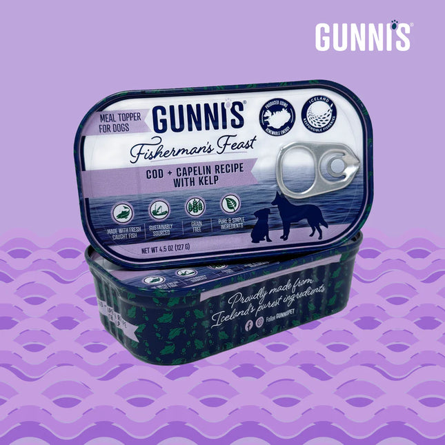 Gunni's Cod & Capelin with Kelp Wet Dog Food Topper 4.5oz