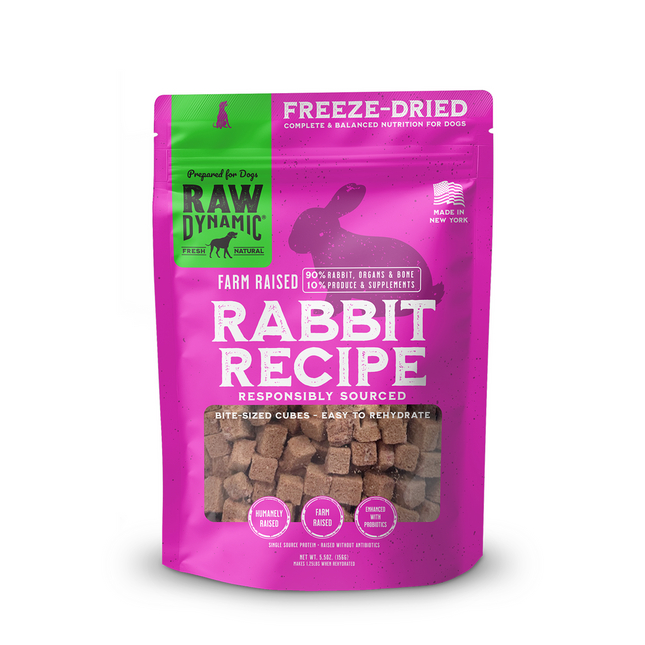 Raw Dynamic Freeze-Dried Raw Rabbit Formula for Dogs