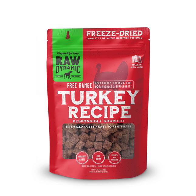 Raw Dynamic Freeze-Dried Raw Turkey Formula for Dogs