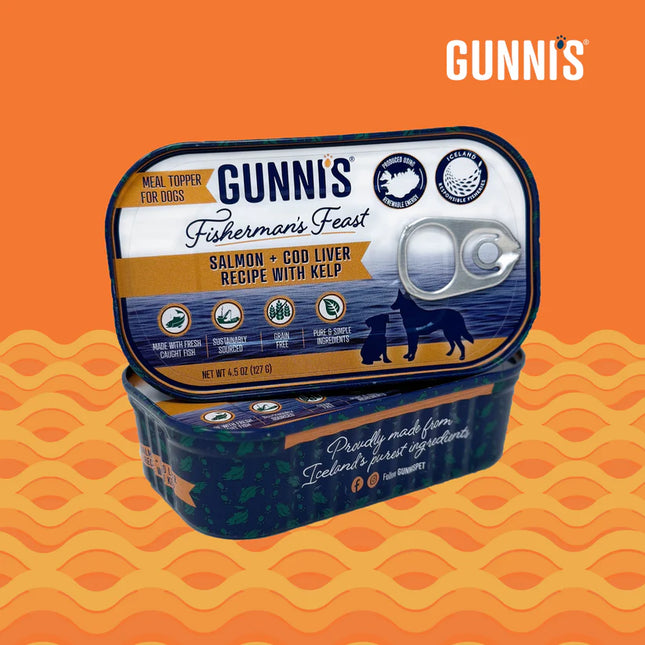 Gunni's Salmon & Cod Liver with Kelp Wet Dog Food Topper 4.5oz