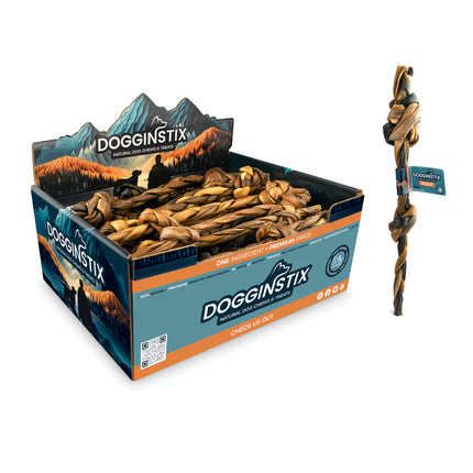 Dogginstix Braided Lamb Collagen Double Knot twist