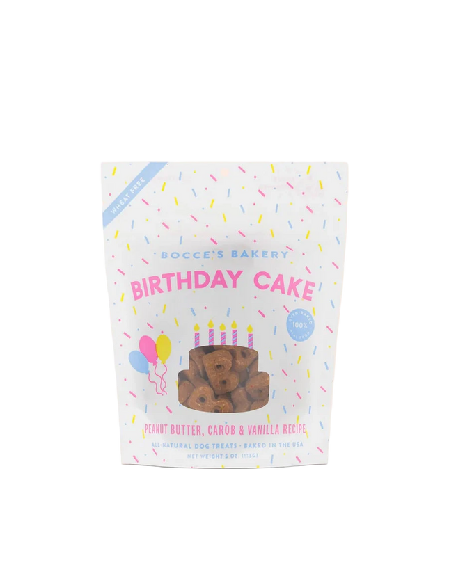 Bocce's Birthday Cake Treats - Peanut Butter, Carob & Vanilla 5oz