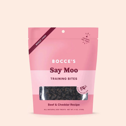 Bocce's Say Moo Soft Training Bites - Beef & Cheddar Recipe 6oz