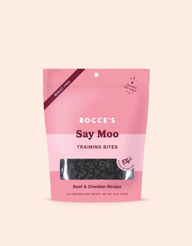 Bocce's Say Moo Soft Training Bites - Beef & Cheddar Recipe 6oz